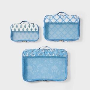 3pc Packing Cube Set Blue - Roller Rabbit x Target NWT
